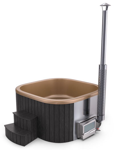 Spa bain Nordique carré en bois