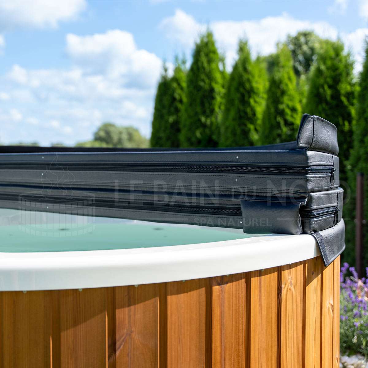 Bain Nordique rond de 225cm pour 6-7 personnes avec poêle intégré – Image 6