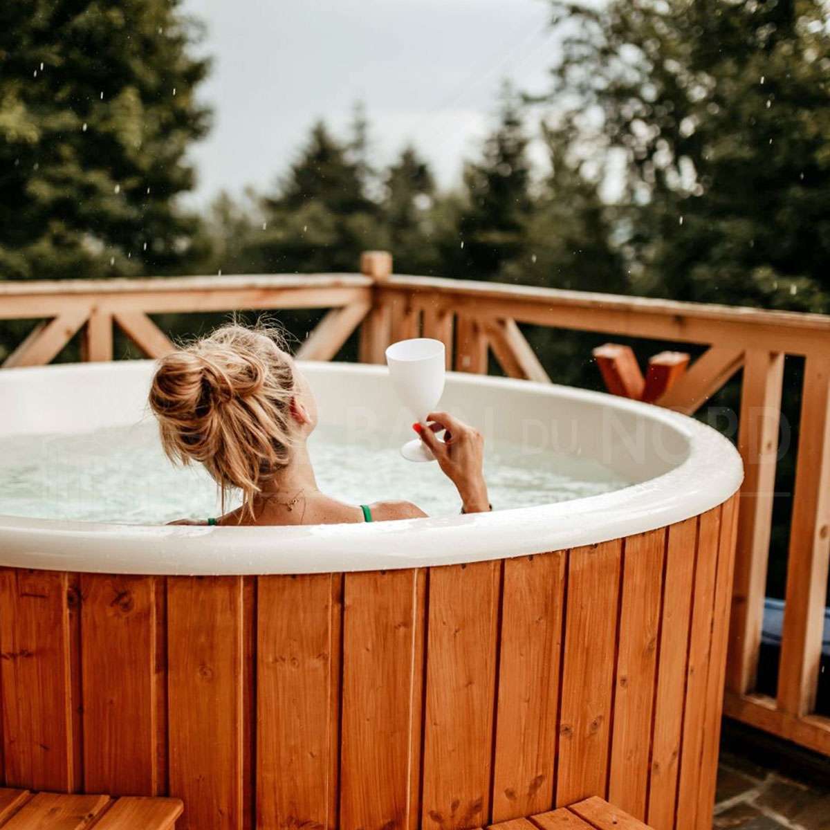 Bain Nordique rond de 200cm pour 5-6 personnes SANS poêle – Image 5
